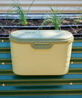 Heavy Duty Garden Tool Box Basil Green With Hinged Lid For Easy Access And Protection, Hangs From Garden Beds