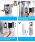 Step-by-step guide for Universal CO2 Tank Adapter For Soda Makers With 60 Inch Stainless Steel Hose Pressure Gauge And Exhaust Valve CGA320 To TR21