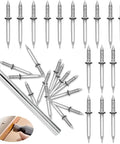 Built Tough Double Head Skirting Nails 200 Piece Pack seamless coil fasteners on display with installation guide.