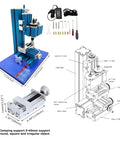 Bad Ass Mini Metal Drilling And Milling Machine Slick Benchtop Teaching Press For Wood And Soft Metals No Sweat Hobby Shop Tool with clamping support and accessories.