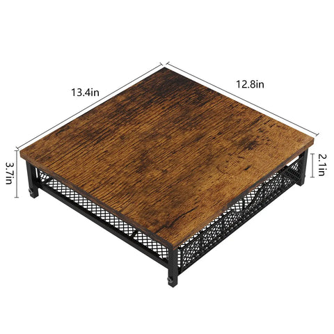 Top view of K Cups Drawer Organizer for Coffee Pods 36 Capacity Storage Drawer with wooden top and mesh baskets