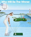 Floating Golf Green For Pool With Patented Design, Dope Water Golf Game Mat, Ball Retrieval Net And Scoreboard, Perfect Party Fun.