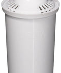 Single white pour-through pitcher replacement filter showing top design. Pour-Through Pitcher Replacement Filters Pack Of 10 White That Reduces Copper Mercury Cadmium And Chlorine Taste Odor, Easy Quick Change No Pre-Soak, Each Filter Replaces Up To Three Standard Filters