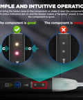 Coil Pack Tester Kit For Cars Ignition System Quick Diagnostics Without Disassembly Car Test Pen For Spark Plugs And Coils Automotive Ignition Coil Diagnostic Tool With LED Pulse Indicators Easy Troubleshooting. LED pen showing good and faulty coil tests