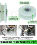 Master Grade Dryer Repair Kit Compatible With Whirlpool And Kenmore Featuring Solid Drum Rollers Idler Pulleys And Heavy Duty Drive Belt Zero Sweat Diy Setup. Durable idler pulley with metal axis for dryers.