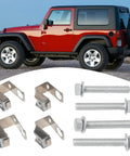 All In One Manifold Bolts And U Nuts Kit For Dodge Ram 1500 2500 3500 Durango Jeep Grand Cherokee Cherokee Wrangler 2004 To 2024 Replacement Includes Four Bolts And Four U Nuts, shown with bolts and U nuts