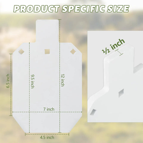 Heavy Duty AR500 Steel Targets For Shooting Range Torso Silhouette Target Metal Gong For Rifle And Pistol Practice 7 By 12 Inch