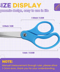 Blue handle 12 Pack 5 Inch Kids Safety Scissors With Blunt Tip, Stainless Steel Blades And Comfort Grip For School And Home
