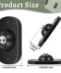 Self Adhesive Caster Wheels Black Stainless Steel Rolling Casters Furniture Movers showing product size and dimensions in black finish.