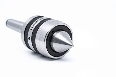 MT2 Morse Taper Live Center For Lathe 2MT Beefy Medium Duty With Triple Bearing, 5000 RPM, Hardened To 61-65 Rockwell, side view