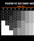 Peloton Unisex Fit Size Chart for Trailseeker Cycling Jersey For Gravel, MTB, Bikepacking And Off-Road Riding