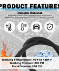 Universal Brake Booster Vacuum Hose Drop Right In 36 Inch Soft Rubber Line features durable EPDM for extreme temperatures.