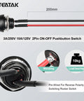 12mm Pre-Wired Mounting Hole On Off Mini Round Waterproof Momentary Push Button Switch JF-33B Pack Of Two Electronics DIY