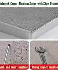 Close-up of Refrigerator Side Heat Protector Board 40x30cm, showcasing reinforced aluminum edges and scratch, impact resistance.