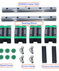 2 Pack HGR15 Linear Rail Kit With 4 HGH15CA Bearing Blocks 300mm Rails 11.81 Inch Long Smooth Low Noise Sliding Set