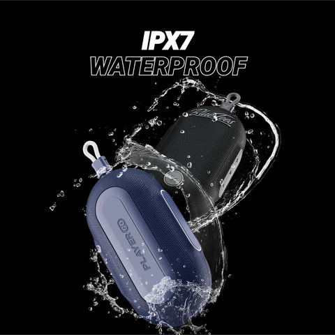 Player Go Golf GPS Speaker With AI Power, Compact Handheld GPS Speaker, IPX7 Waterproof, water splash visual