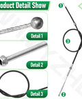 Front Tine Tiller Cable For 20908 And 20970 Models Replacement 3108A 20827 M5 End M8 Mount Kit detailed view