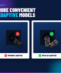 Image showing No Sweat Compact J1772 To Tesla Charging Adapter comparison with and without adapter for ease of use.