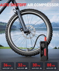 Portable Tire Inflator And Air Compressor For Cars Bikes Balls And Motorcycles Cordless 12V DC Car Adapter 150 PSI Max 34 Liters