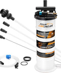 FOUR UNCLES 6.5L oil extractor with pump and 4 tubes, brake-bleed hose (Amazon)