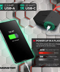 Detachable Magnetic Mount Surge Protector Power Center With 10 AC Outlets 2 USB A Ports And 1 USB C Port 20W Fast Charge charging phone