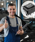 Heavy Duty Six Pin Car Polarity Reverse Switch With No Sweat Wiring Quick Swap Momentary Motor Rocker Toggle Controller For Suv Rv Trucks Built Solid For Long Haul Rides with mechanic showing approval