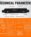 Technical parameters for Water Leak Detector Kit with Acoustic Sensor, LCD Touchscreen, 2 Meters range, and 2-Year Warranty.