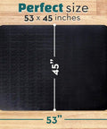 Massive 53x45 Inch Chair Mat for Hardwood and Tile Floors Black Rolling Desk Mat Anti Slip Heavy Duty Floor Protector