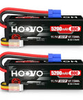 Beefy 3S 11.1V 80C 5200mAh RC LiPo Battery With Durable Hard Case EC5 Connector For RC Cars Boats Planes Drones Heli UAV FPV Racing Two Pack