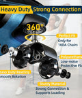 2 Inch Replacement Office Chair Caster Wheels With M10x22mm Threaded Stem 5 Pack showing heavy duty polyurethane construction.