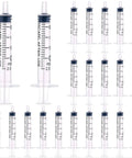 40 Pack 2ml Plastic Syringes With Individual Seals Clear Measurement Marks Smooth Plunger No Needle Ideal For Pet Feeding Plant Watering Lab Practice Medical Students Measuring Refilling Oil Or Glue, arranged in rows