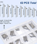 Stainless Steel Watch Band Pins Replacement Kit With Quick Release Spring Bars, Link Pins, And Remover Tool For Fast Band Adjustments