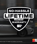 No-hassle lifetime limited warranty badge for K&N high flow engine air filter with premium washable design for Toyota, Lexus, Mitsubishi.