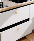 Kick The Look Upgrade With Solid Round Cabinet Knobs And Smooth Drawer Pulls In Dope Brushed Gold Finish Snag This 10 Pack Set for kitchen use.