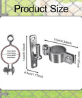 Heavy Duty Wall Mount Gate Hinge Set Stainless Steel 60mm Rustproof Gate Hardware For Wood Or Concrete Posts with dimensions