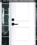 Keyed Alike Matte Black Front Entry Door Handle With Deadbolt Set For Exterior Doors Round Contemporary Zinc Alloy
