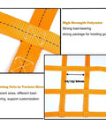 Heavy Duty Cargo Net For Trucks And Pallets Flat Nylon Webbing Sling Hoist Net with various grid sizes and strong polyester