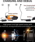 Heavy Duty Automatic Strapping Tool, Rechargeable Battery Powered Packaging Machine charging with battery and debug setup.