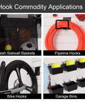 Slatwall Hooks And Accessories Set 14 Pcs Heavy Duty Single And Double Slat Wall Hooks With Metal Hangers Plus Six Slatwall Bins And A Zippered Wall Basket For Garage Shop Retail Displays And Efficient Storage