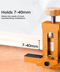 Cabinet Door Install Positioner Jig Aluminum Alloy Adjustable Hinge Alignment Tool For Quick One Person Install side view