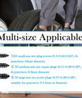 Multi-size screws in All In One Tire Repair Kit With 100 Pcs Rubber Nails And 3 Plug Sizes For Quick Puncture Fixes