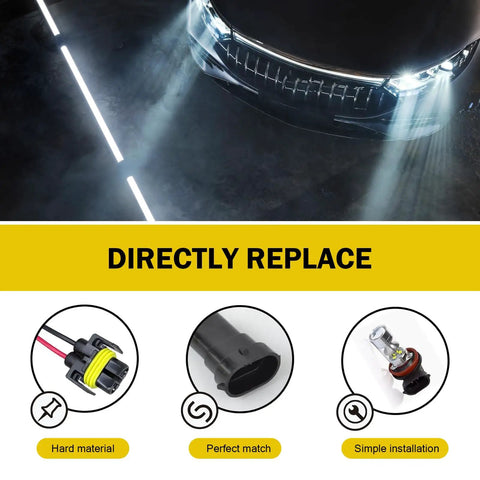 Image showing installation of Level Up Your Ride With This Heavy Duty H11 Car Light Wire Socket Connector Set for fog lights.