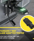 7 Pin Trailer Plug Tester And 4 Pin Trailer Tester With Dual Sided LED Indicators For Boat RV Truck Camper Wiring, 7-way blade adapter