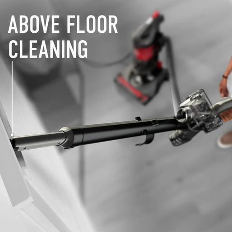 Hoover Rewind Pet Upright Bagless Vacuum Cleaner For Carpet And Hard Floors With Automatic Cord Rewind And Above Floor Cleaning Capability In Sleek Gray Finish Powering Through Home Dirt With Ease