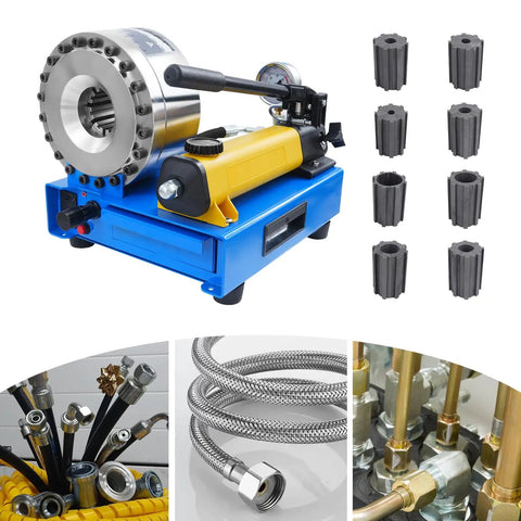 Beast Of A Handheld Hydraulic Hose Crimper With 8 Interchangeable Dies, 0.01mm Rotary Micrometer Precision, tool and dies showcased