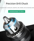 Precision drill chuck of Heavy Duty 1200W Mini Metal Lathe Machine for enhanced gripping, clamping range 1.5-10mm.
