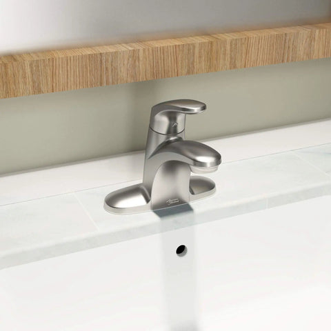 Colony Pro One-Handle Bathroom Faucet With Metal Drain, 1.2 GPM, Brushed Nickel Finish, Easy One-Person Install, Durable Metal Construction