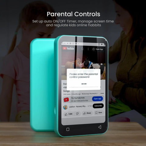 Kids MP3 Player With Bluetooth 80GB, Preloaded Spotify And Spotify Kids, Audible, WiFi MP4 Music Player, 4 Inch Screen, Blue