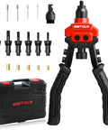 Wetols 3 In 1 Rivet Nut Gun Tool Kit With Reamer And Mandrels Fastening Hardware For Auto Body Repair, compact tool kit with assorted mandrels and case.