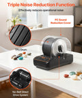Pro Grade Rock Tumbler Kit 3 Lb Capacity With Four Speeds, TPU Drum, sound reduction cover, for stone polishing, on a table